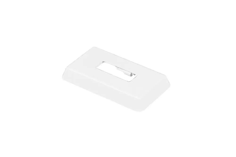 Weiße Kermi Abdeckblende für Standkonsolenfuß, Rohbodenmontage, 30x10 mm.